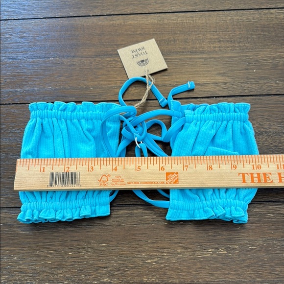 Toast Swim Signature Ribbed Ruffle Bandeau Medium - Picture 4 of 6